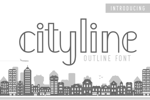 Cityline: The Modern Outlined Display Font for Creative Projects